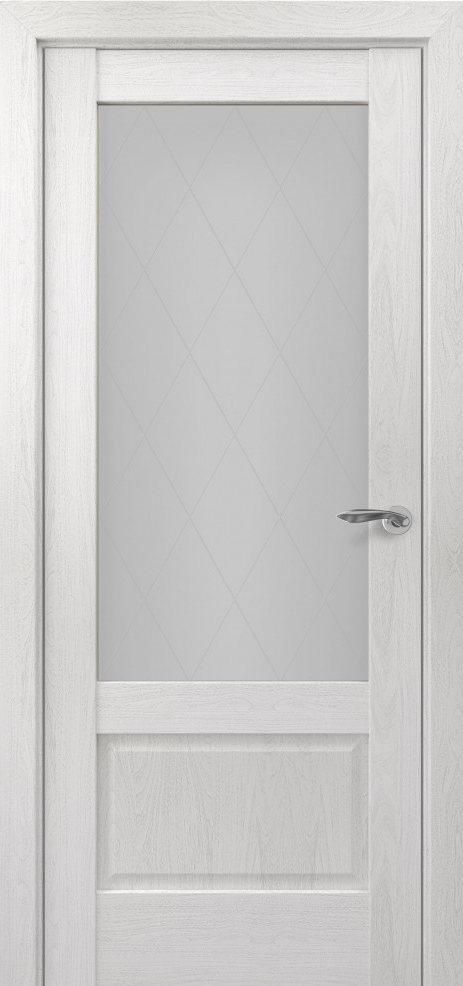 Турин В5, Classic Baguette, Экошпон, Матовый белый, Сатинат, Ромб