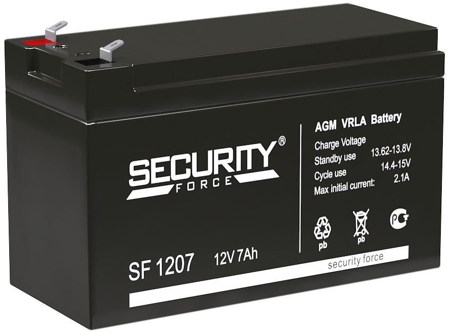 Аккумулятор Security Force SF 12В 7Ач SF 1207 9519228