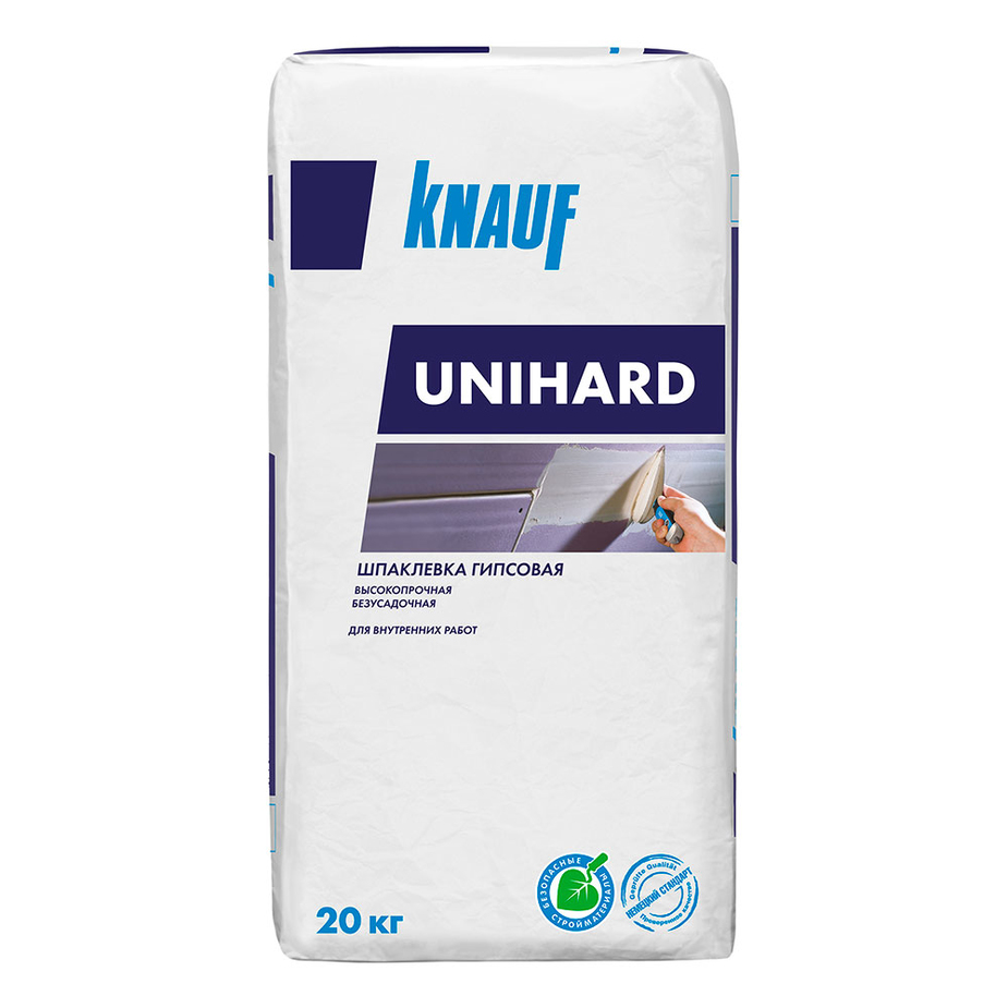 Шпаклевка гипсовая финишная Knauf Unihard 20кг (60шт)