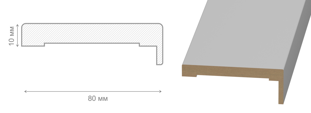 Наличник телескоп, 80х10х2700