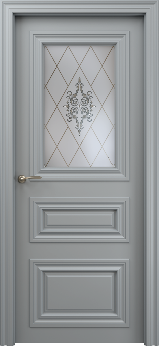 Montreal 3, Montreal, Экошпон, Софт бархат серый, Сатинат белое, Санторини