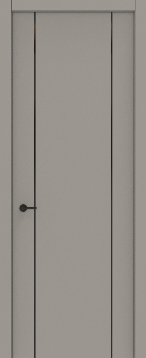 Лайн 2 вставка черная, Софт серый Эксклюзив