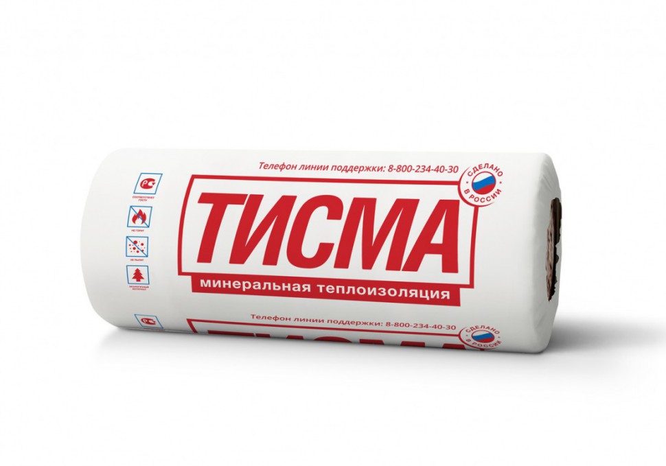 Минеральная вата Тисма TR043 Aquastatik 50х1200х8300, 19,92м2, 0,996м3