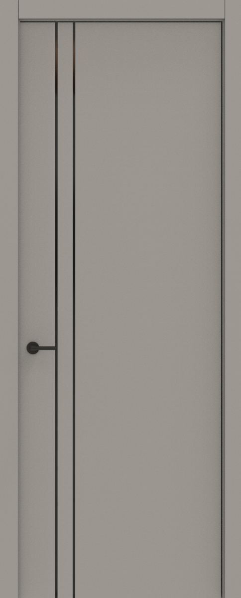 Лайн 7 вставка черная, Софт серый Эксклюзив