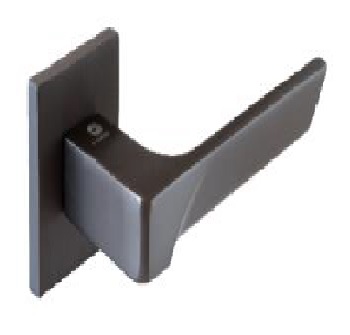 Дверная ручка на тонком основании Iron графит 21248