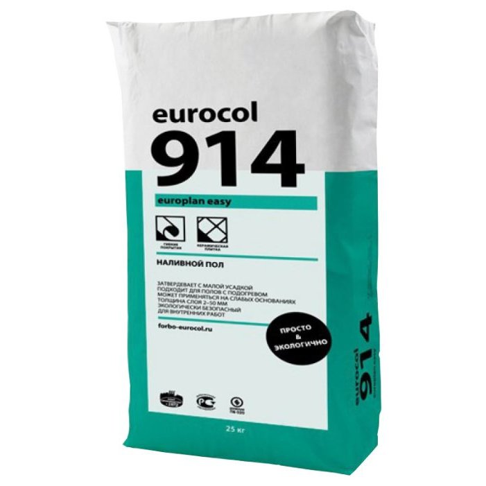 Смесь сухая напольная 914 Europlan Easy 25кг