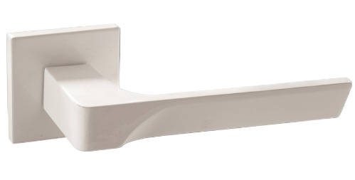 Дверная ручка на тонком основании Iron белый 21248