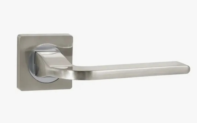 Дверная ручка на раздельном основании Iron никель 14237