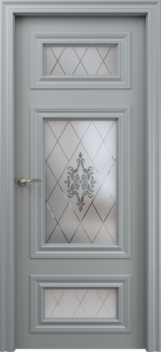 Montreal 4, Montreal, Экошпон, Софт бархат серый, Сатинат белое, Санторини