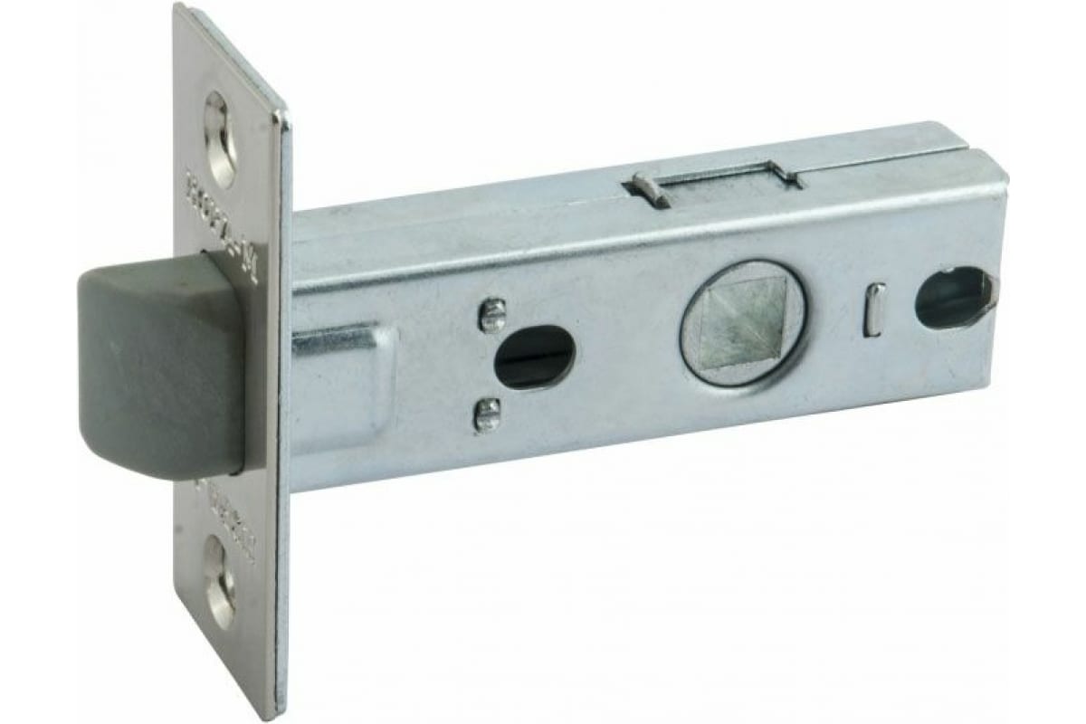 Защелка врезная NORA-M С-45П пластик.яз. мат.никель 15470