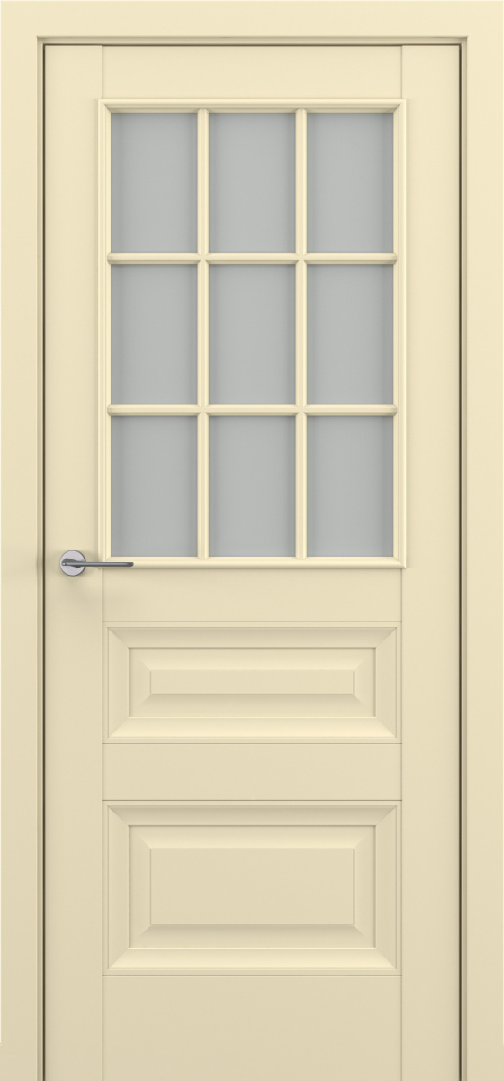 Ампир В2, Classic Baguette, Экошпон, Матовый кремовый, Сатинато с рамкой