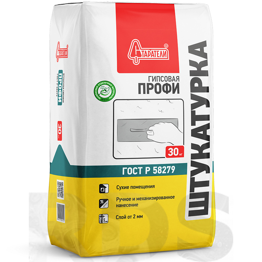 Штукатурка гипсовая БЕЛАЯ ПРОФИ Старатели 30кг