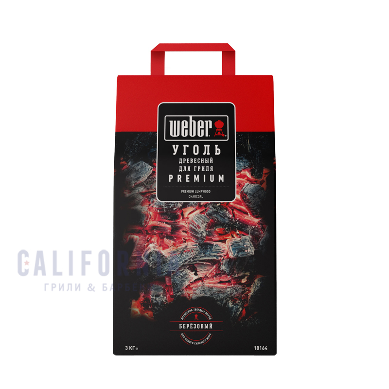Уголь Weber древесный, 3 кг
