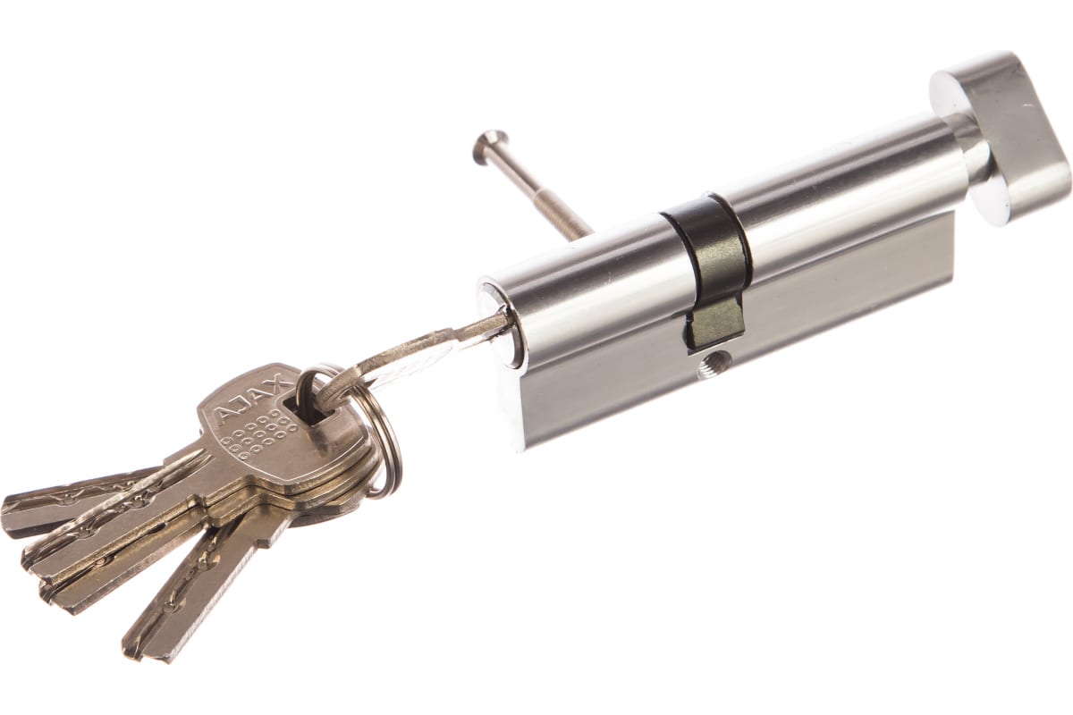Цилиндровый механизм с вертушкой Ajax AX202 80мм 30+10+40 CP хром 39875