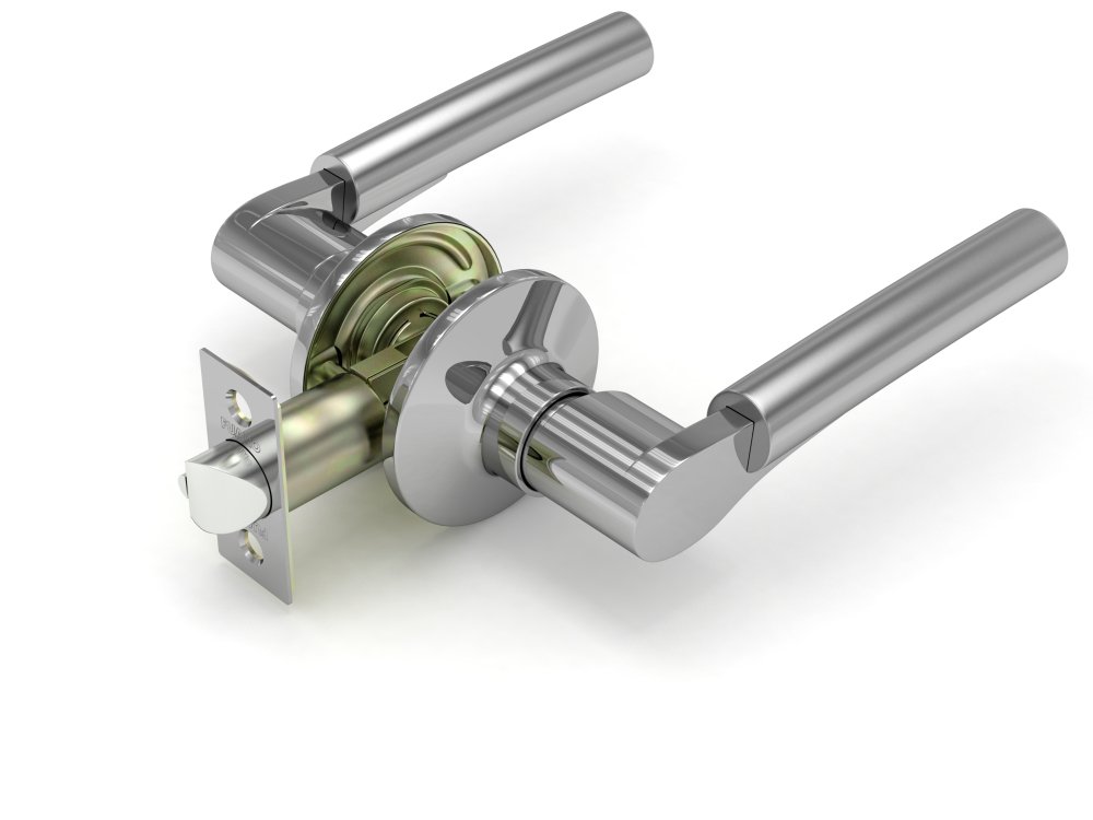 Ручка защелка FUARO 883 SN\CP-P мат.никель/хром без фиксатора